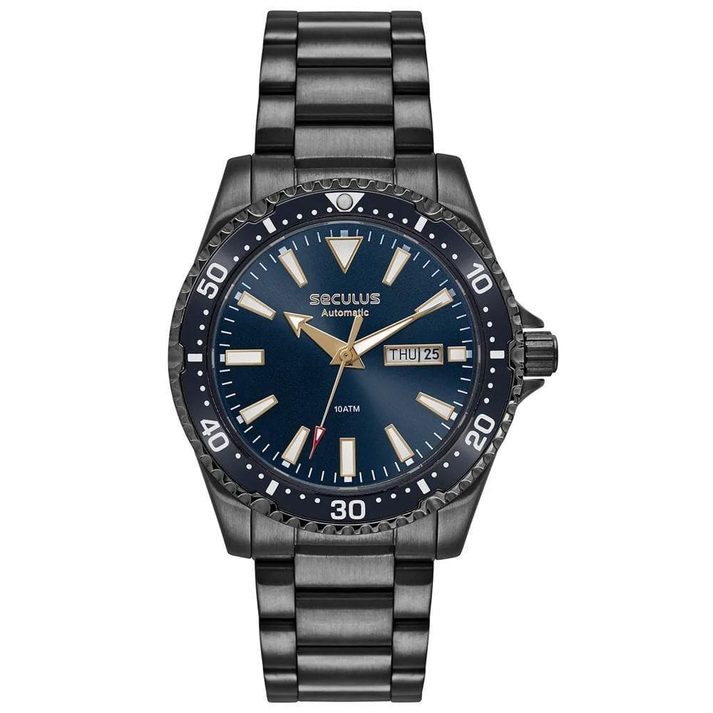Relógio Seculus Diver Automático 44237gpsvpa4 Preto