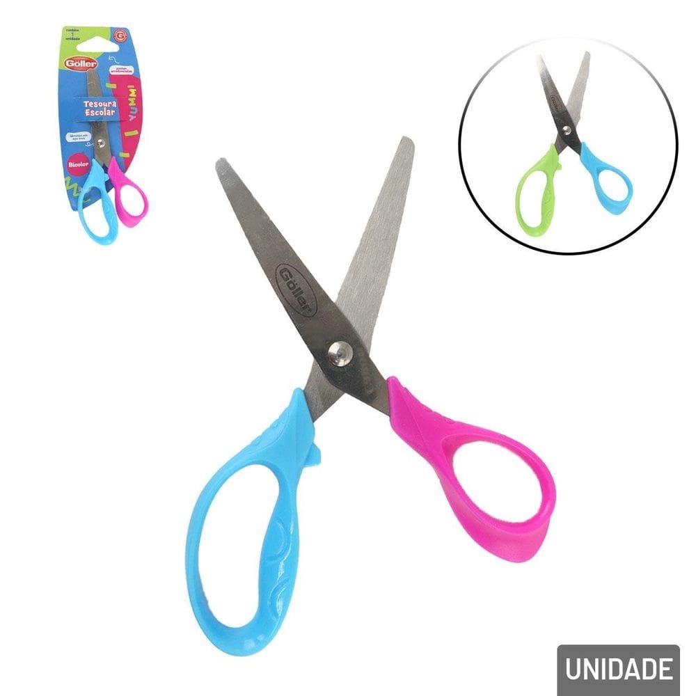 Tesoura de Inox 13cm Escolar Color