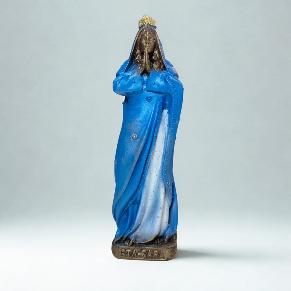 Escultura Santa Sara Kali Vintage em Resina 19 cm
