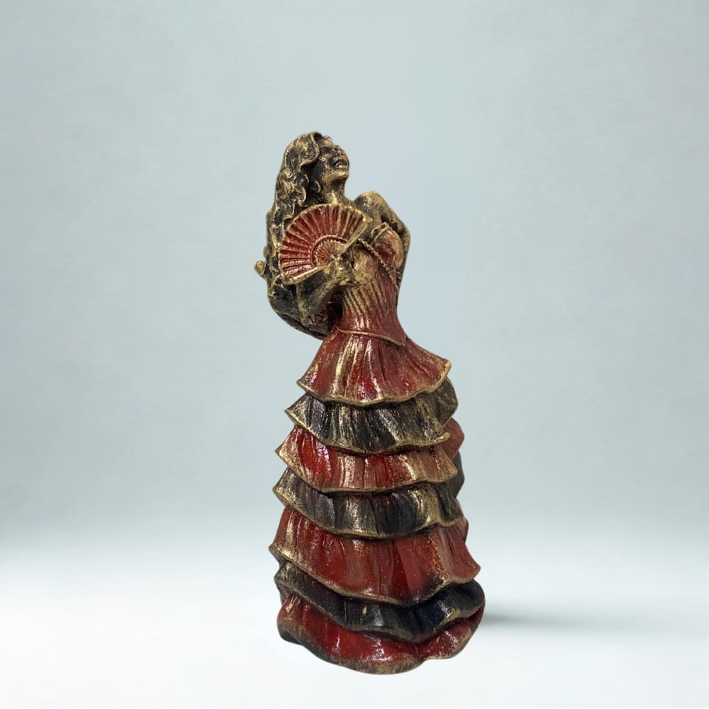 Escultura Pomba Gira Chama Rubra Vintage Resina 10 cm