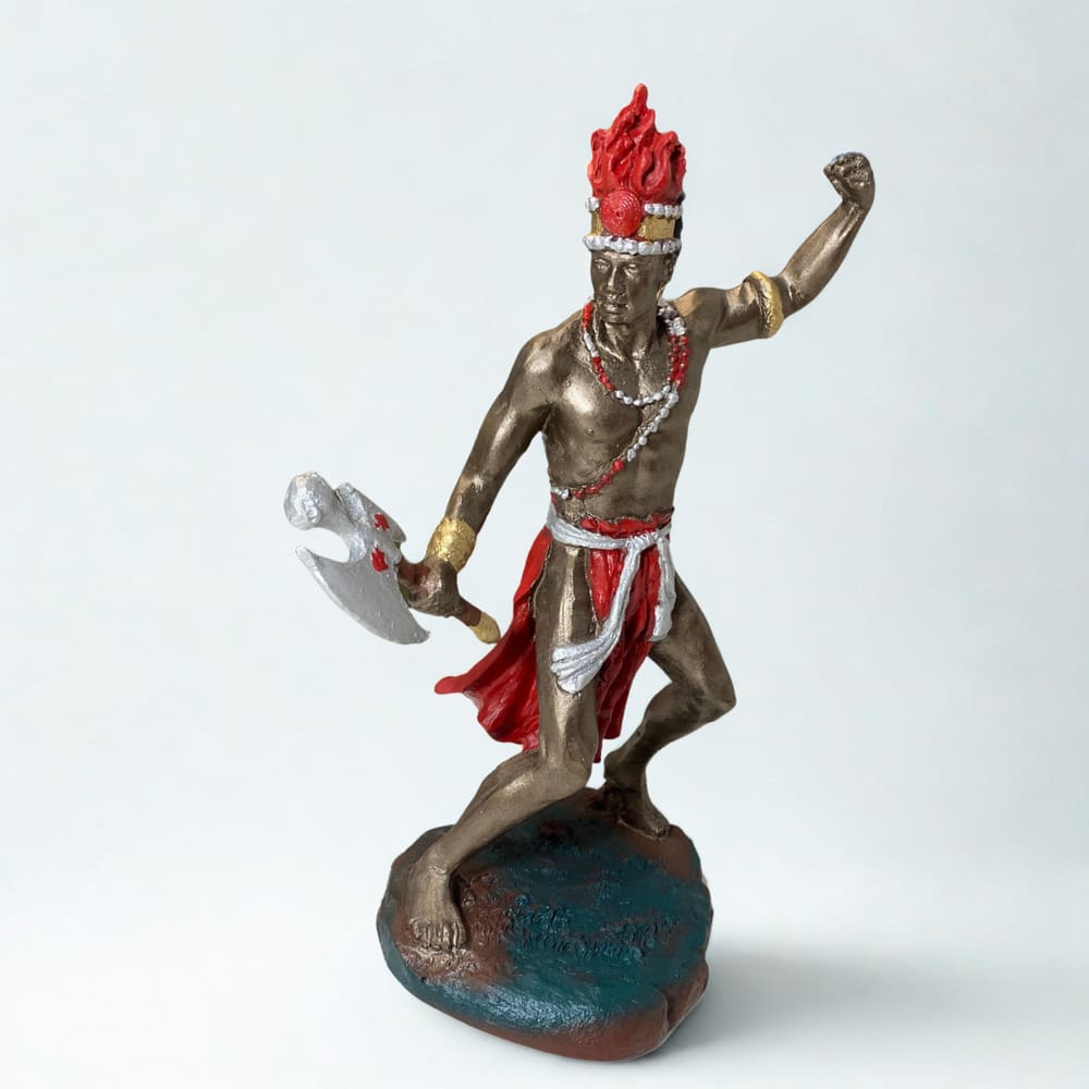 Escultura Orixá Xangô Guerreiro 21 cm em Resina