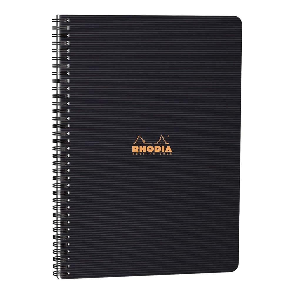 Livro de reuniões Rhodia Active A4+ pré-impresso, 80 folhas, preto
