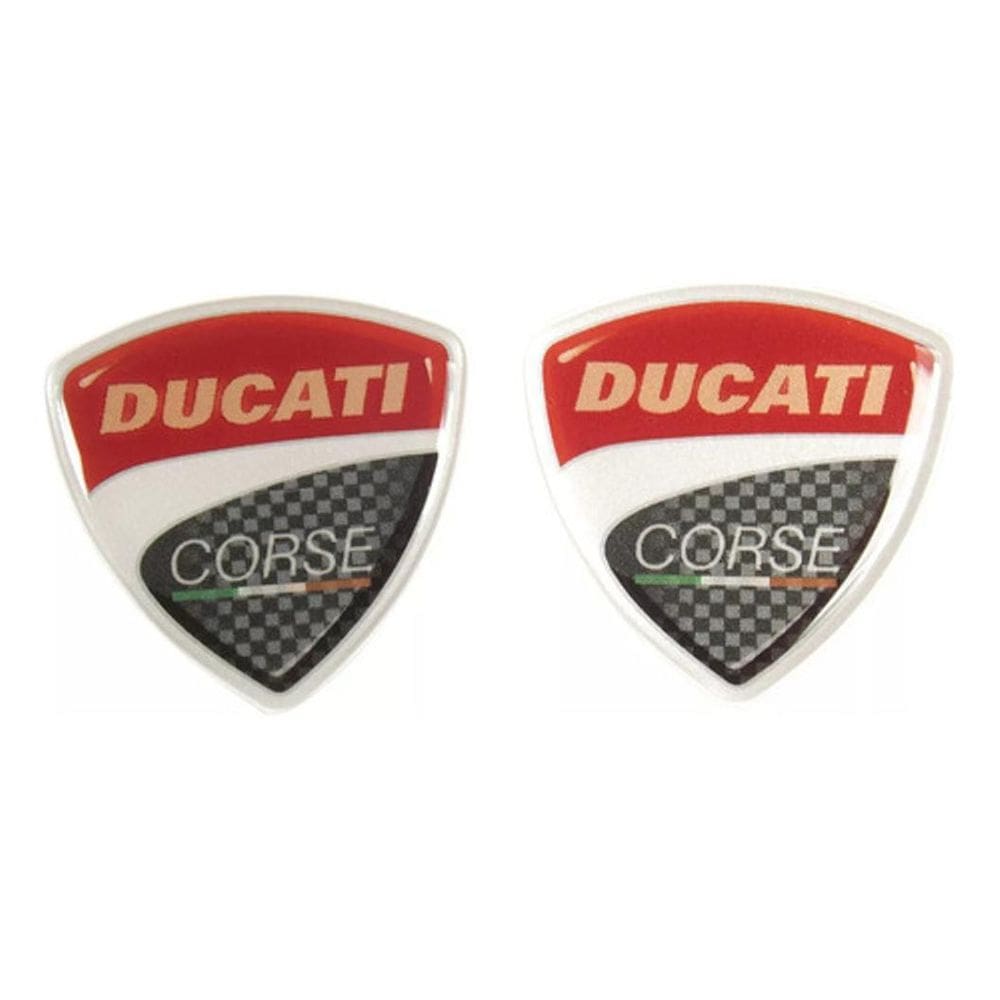 Emblema Adesivo Resinado Ducati Corse 5X5 Par Rs4