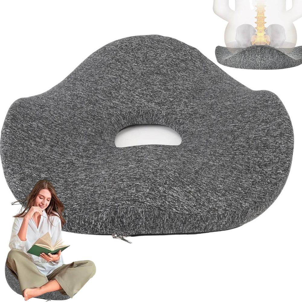 Almofada Ortopedica Ergonomica Cadeira Lombar Coccix Coluna Alivia Dores Confortavel Macio Escritorio