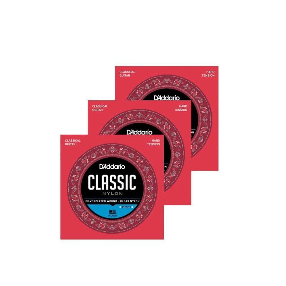Kit 3 Und. Encordoamento Violão D`Addario Ej27 H T. Alta