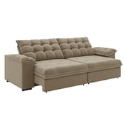 Sofá Retrátil e Reclinável Bipartido 2,50m 4 Lugares Palermo Slim Luizzi