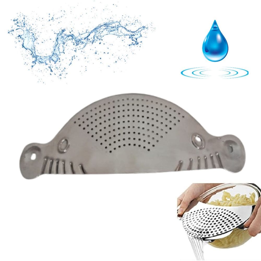 Escorredor de Alimentos Inox Ajustável AD Coador de Massa