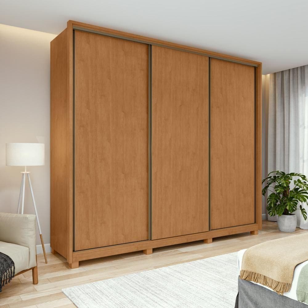 Guarda-roupa Casal Mdf 3 Portas 6 Gavetas Vitta 2,70