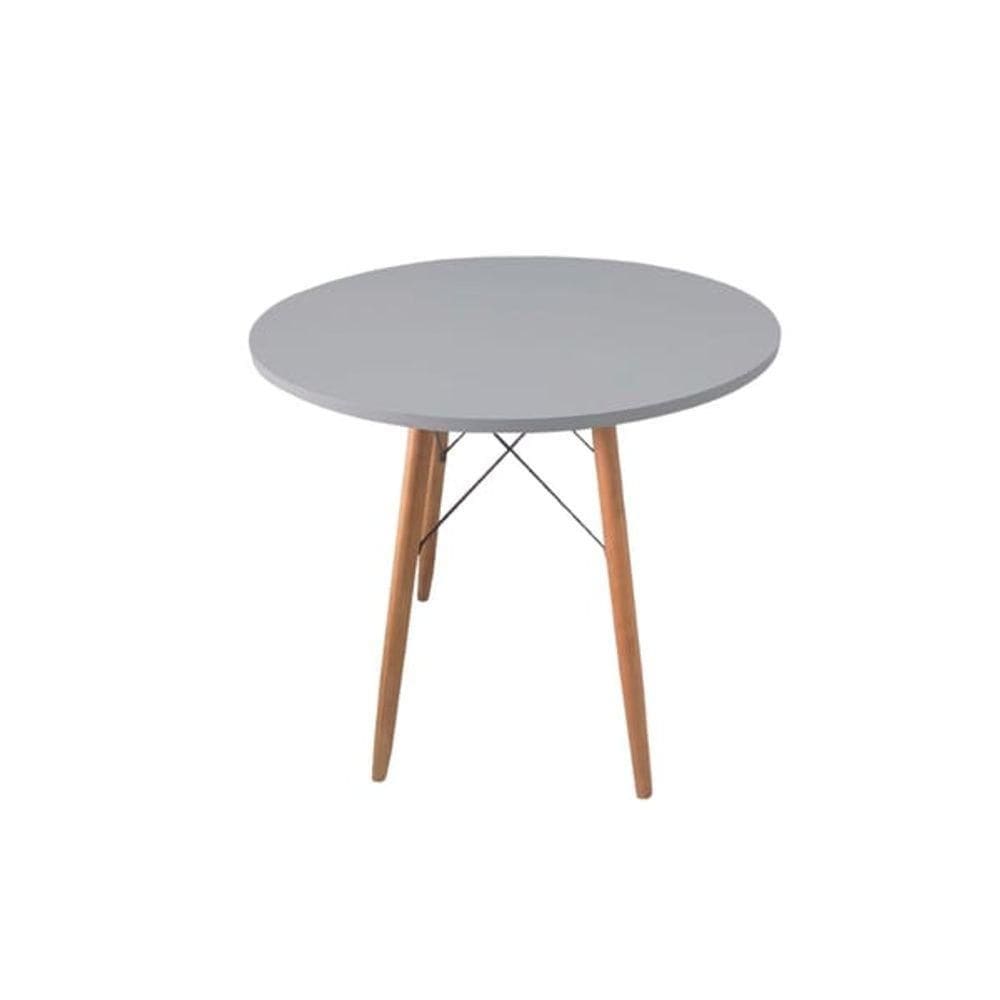 Mesa Eames Eiffel Redonda 90 Cm Cinza