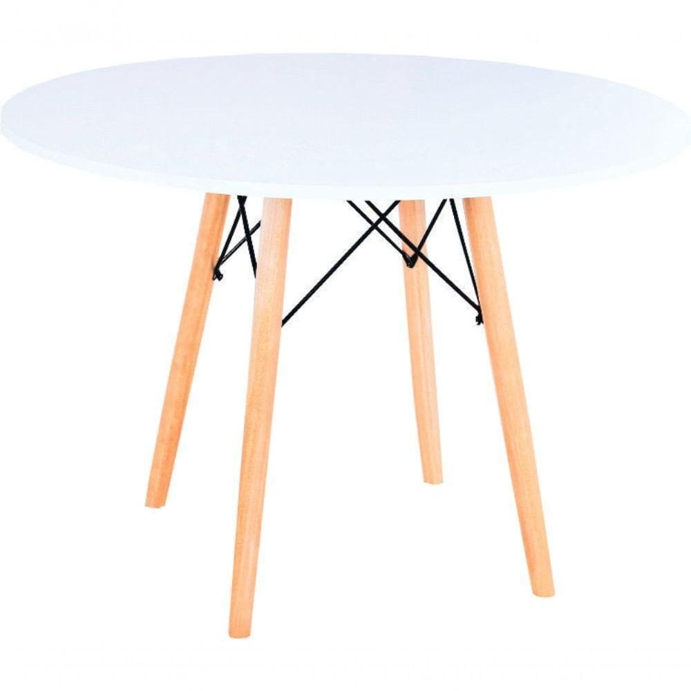 Mesa Eames Eiffel Redonda 100 Cm Branco