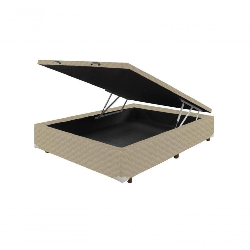 Cama Box Bau Paropas Rustico diamante 2022 138x36 Bege