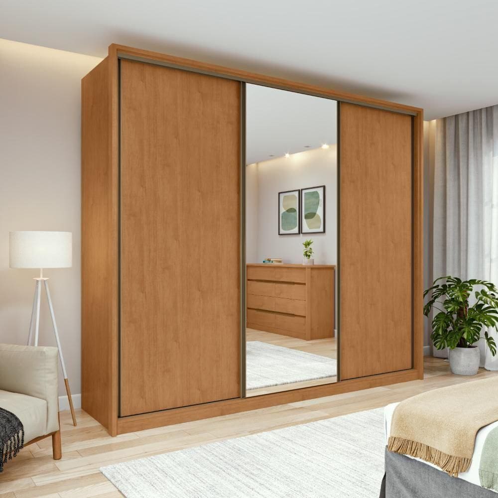 Guarda-roupa Casal Mdf 3 Portas 6 Gavetas Vitta