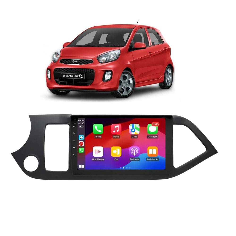 Kit Multimidia Kia Picanto 2012 / 2018 9 Pol Carplay AndroidAuto USB BT - Roadstar 908BR