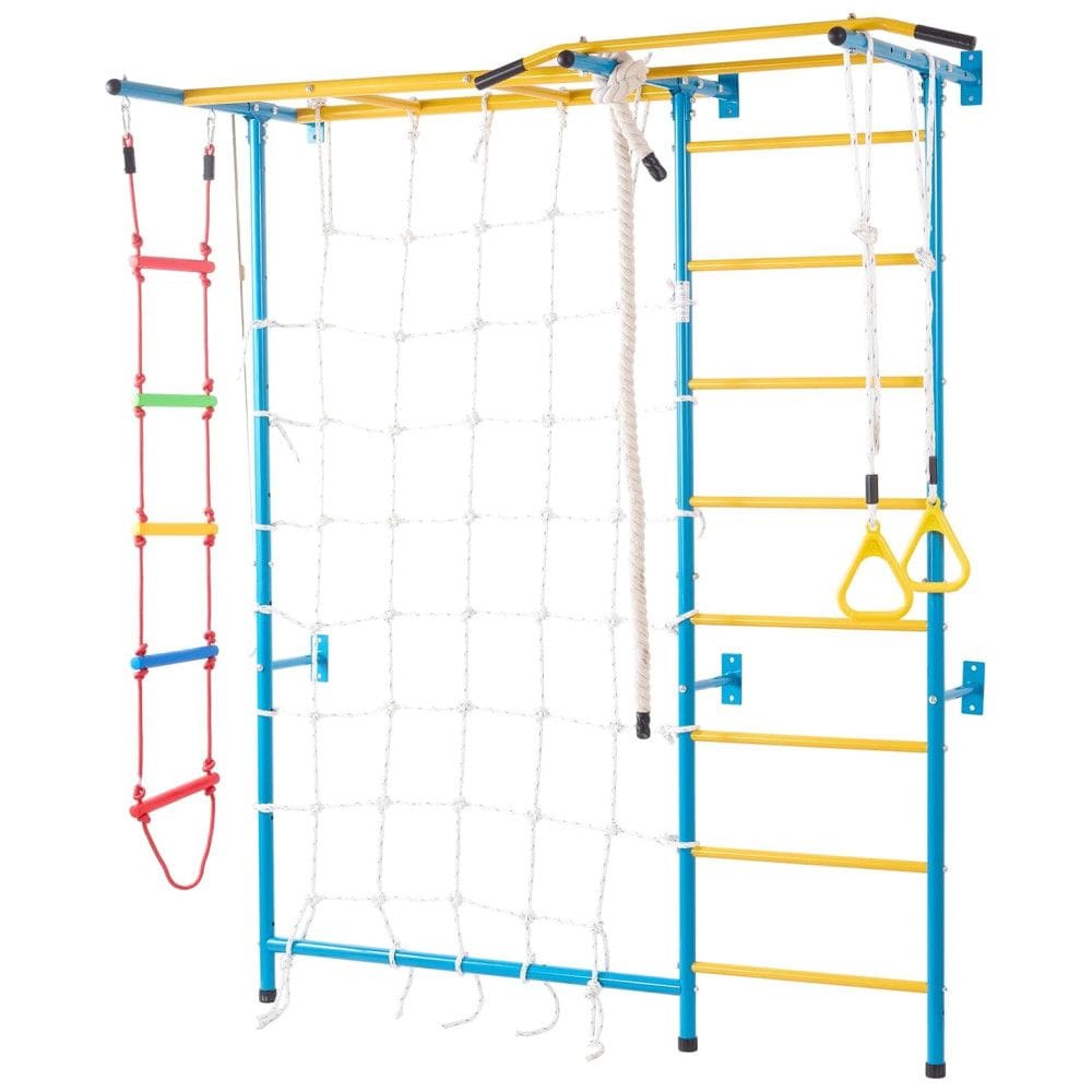 Academia de Escalada Multifuncional VEVOR para Crianças, Conjunto de Brincadeira com Escada Sueca de Aço Carbono, Escada de Parede, Barra