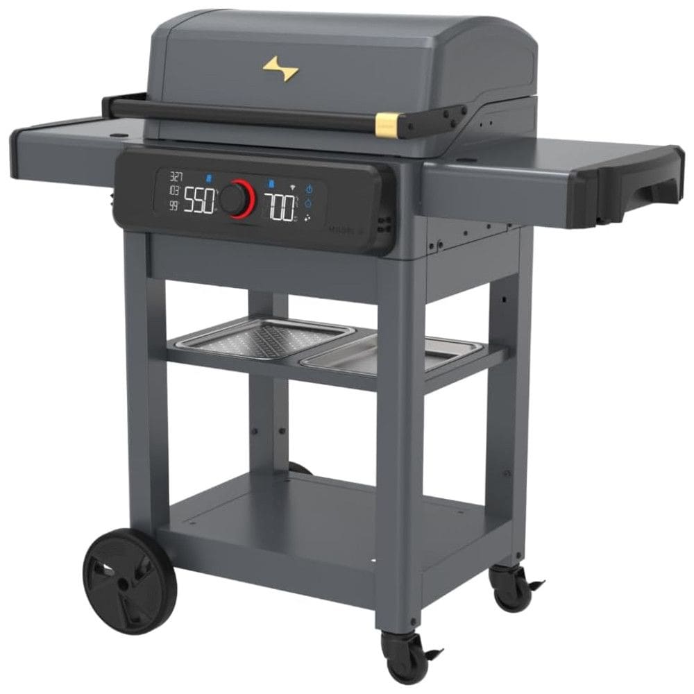 Churrasqueira Elétrica Inteligente Current Model G Dual Zone Grill, com Faixa de 93ºC a 371ºC para Grelhar e Assar, Controle Digital, Duas