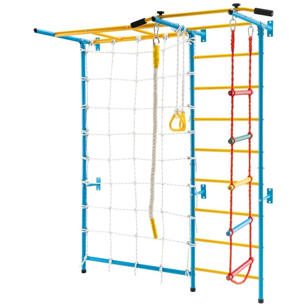 Costzon 7 em 1 Brinquedos de Escalada para Crianças, Ginásio Interno para Exercício, Conjunto de Parede com Escada de Parede, Barra de