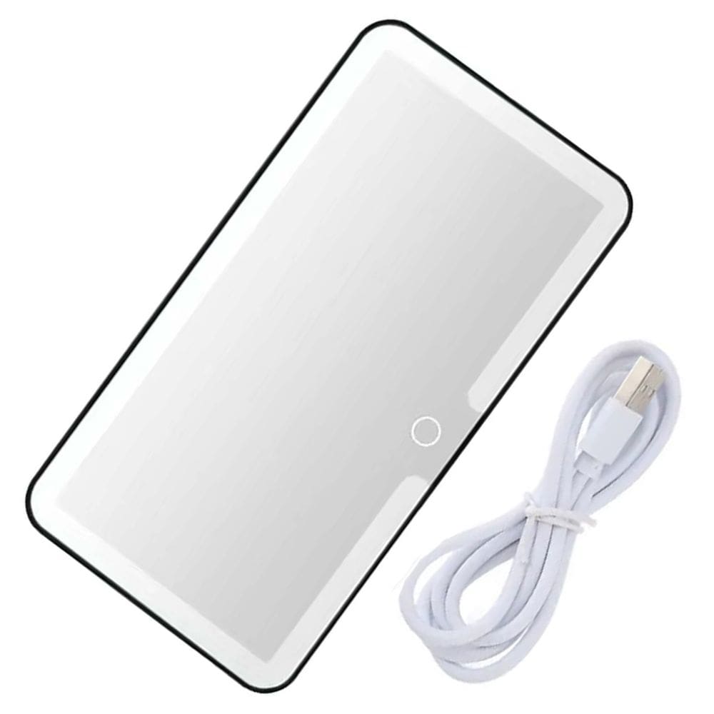 Espelho De Carro Retrovisor Led 3 Cores Quebra Sol Sem Fio Retrovisor