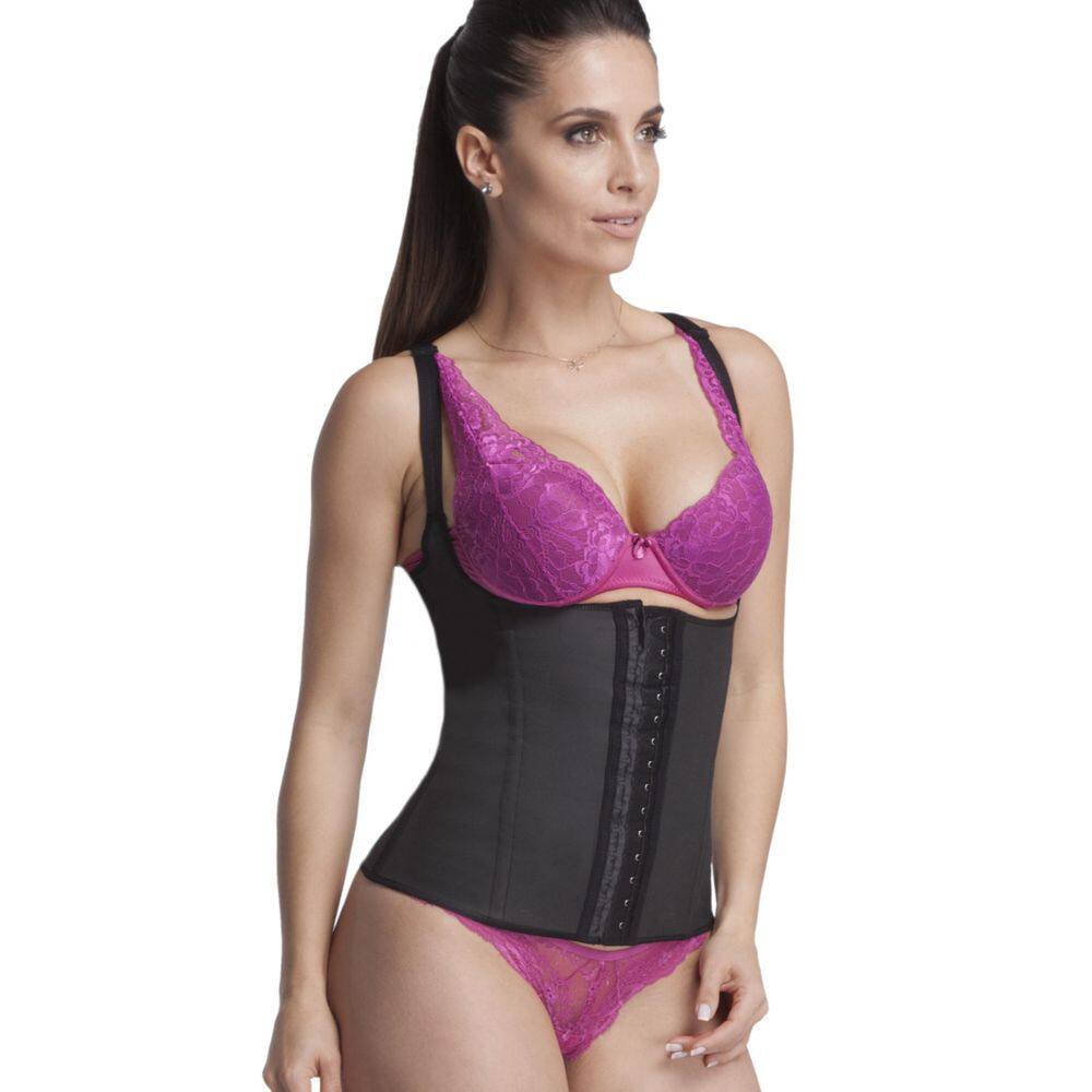 Corselete Modelador De Cotton - Cor: Preta - Tamanho: Eg
