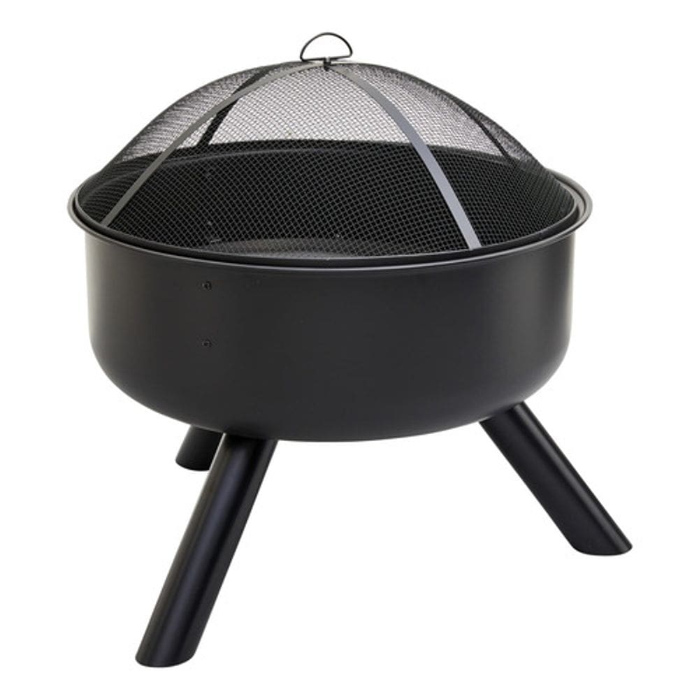 Aquecedor Lareira Externa Braseiro Lenha Aco 80x75cm Preto