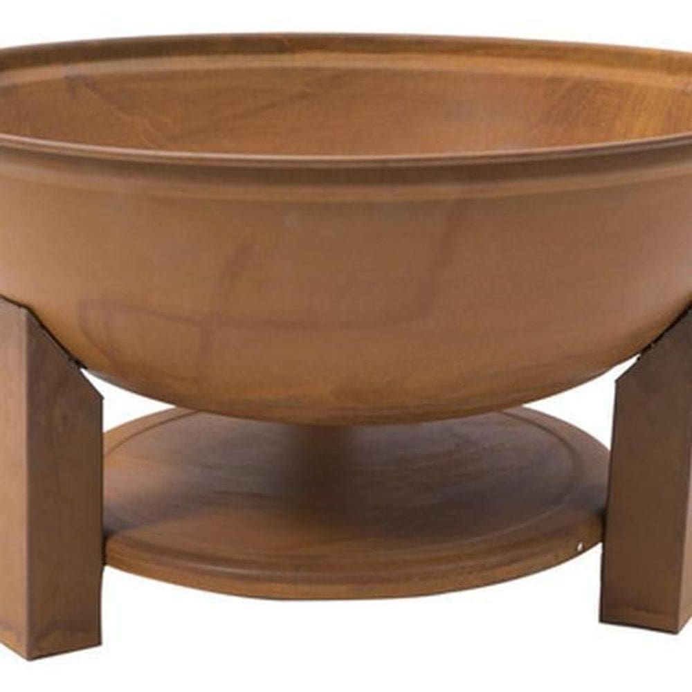 Aquecedor Lareira Externa Braseiro Lenha Aço 32X57Cm Cobre