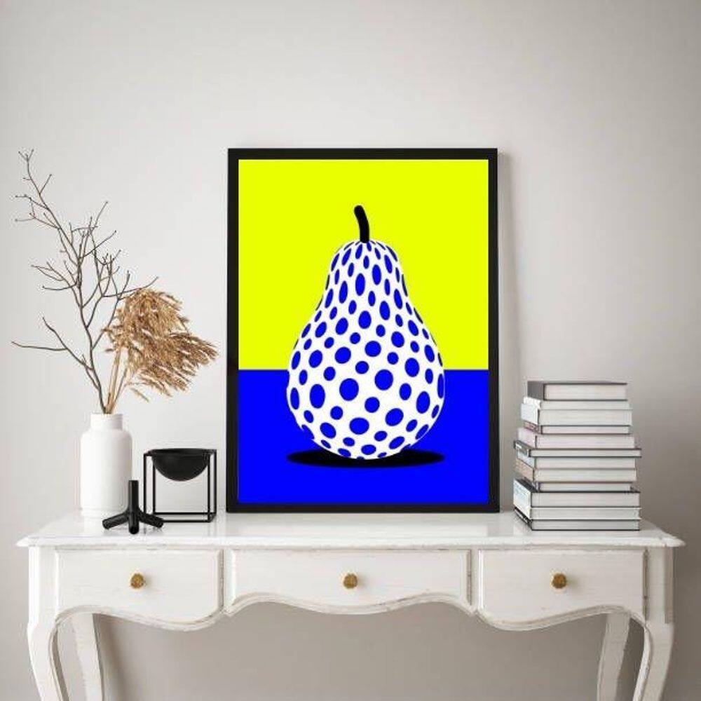 Quadro Decorativo Cozinha Pera Pop Arte 33X24Cm
