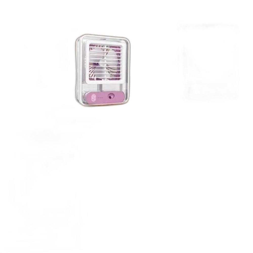 Ventilador Portátil De Mesa Com Spray De Água E Luz Led