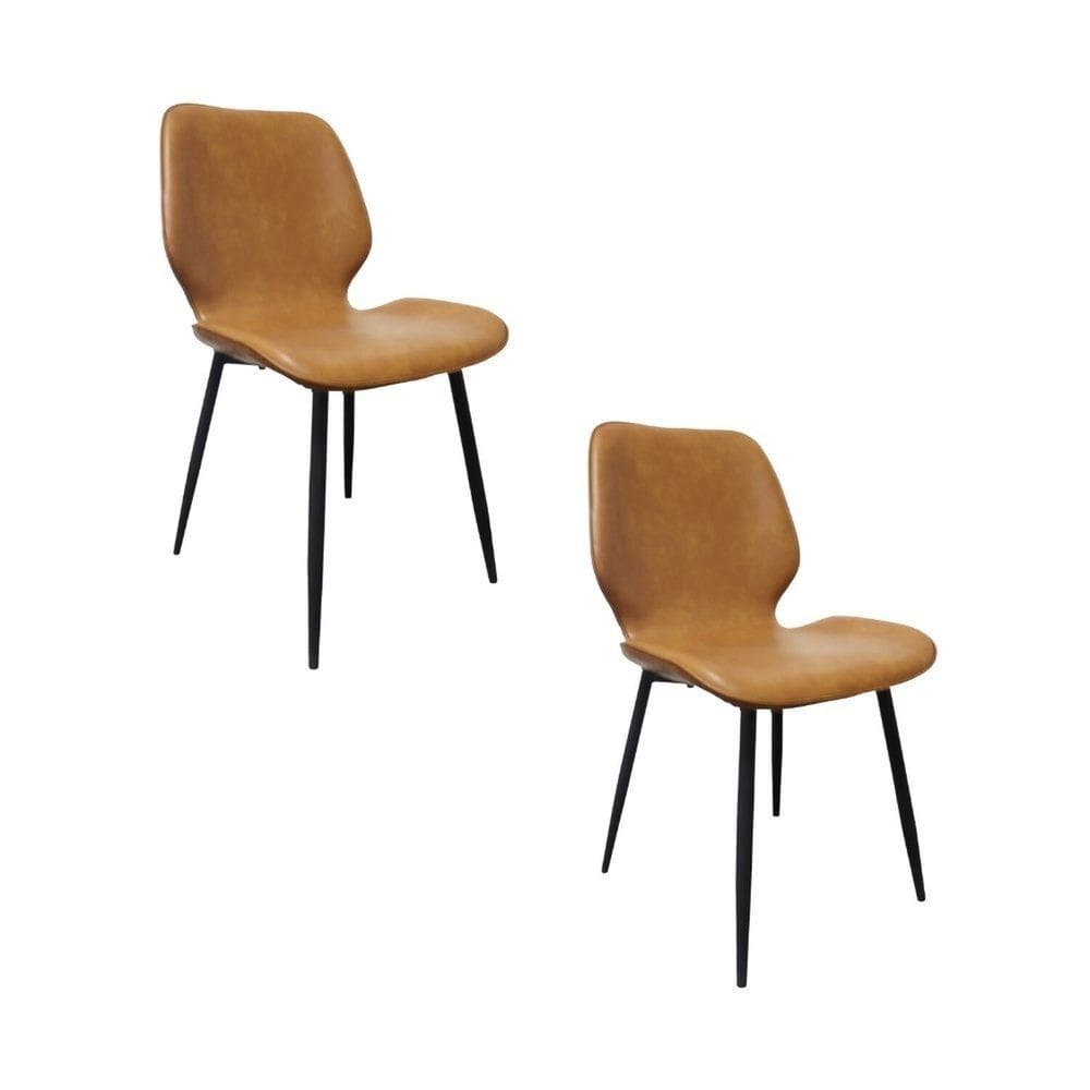 Kit com 2 Cadeiras para Sala de Jantar Bergen Caramelo
