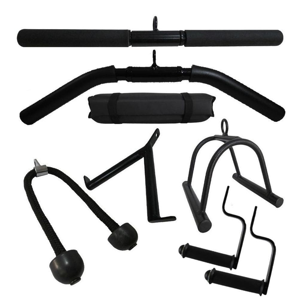Puxador Musculação Kit Academia Crossover 8 Peças