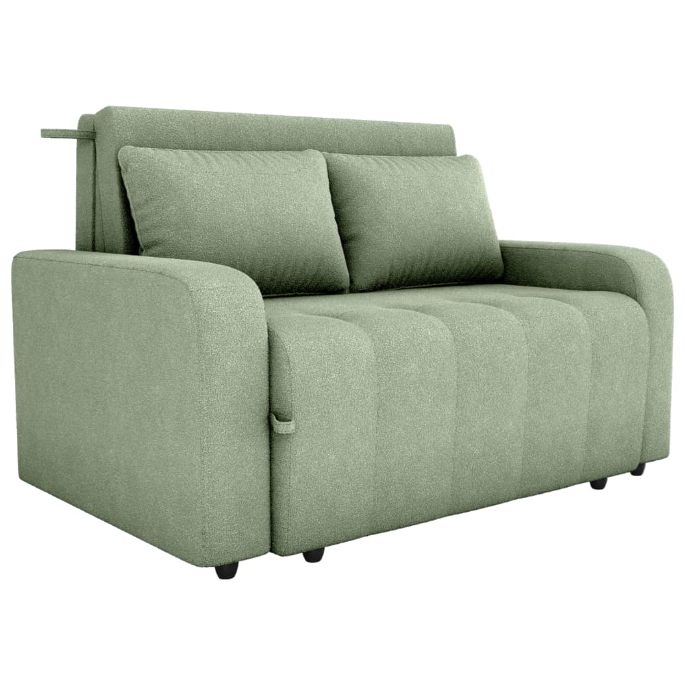 Sofa Cama 2 Lugares 138 cm Amora Tecido Boucle F494 Oliva Milani Store