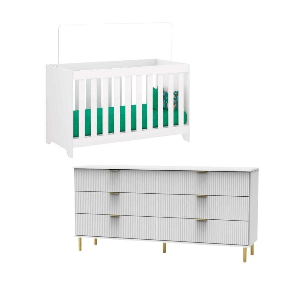 Berço Multifuncional 3x1 + Cômoda Ditália Bbi-51 -240