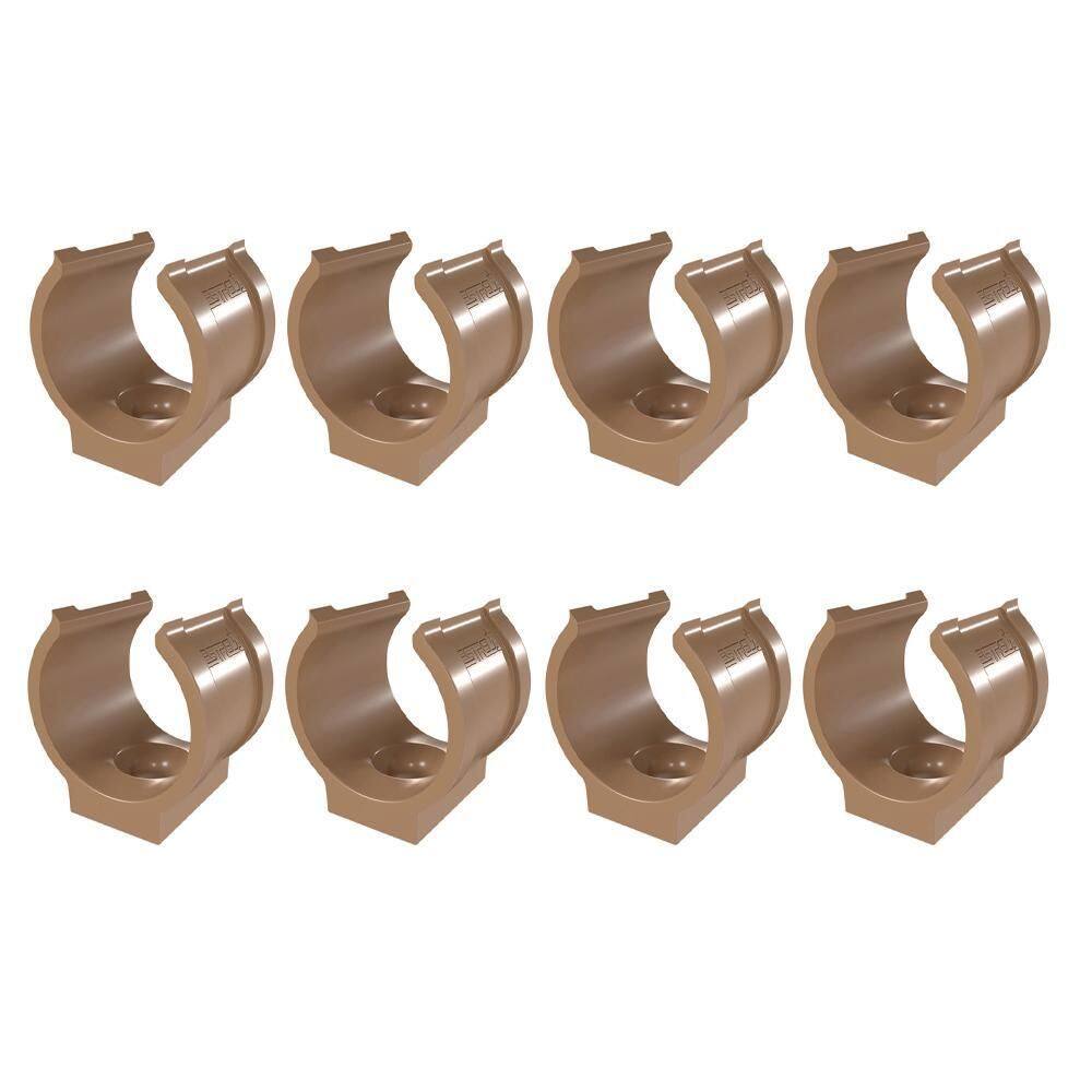 Kit 8 Abraçadeira Impacto Cano 20Mm 1/2`` Marrom Estrela