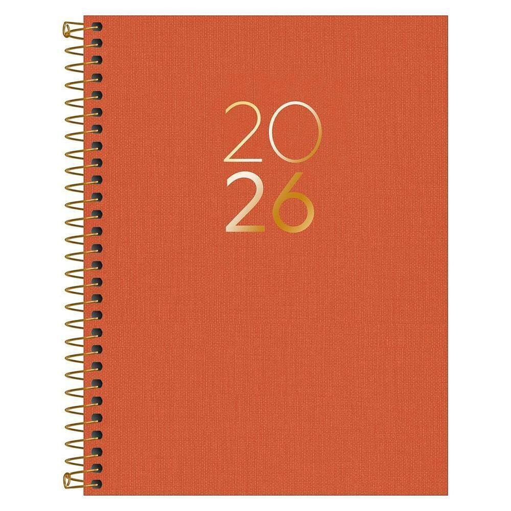 Agenda Diária 2026 Executiva Espiral M7 Lume Laranja Tilibra