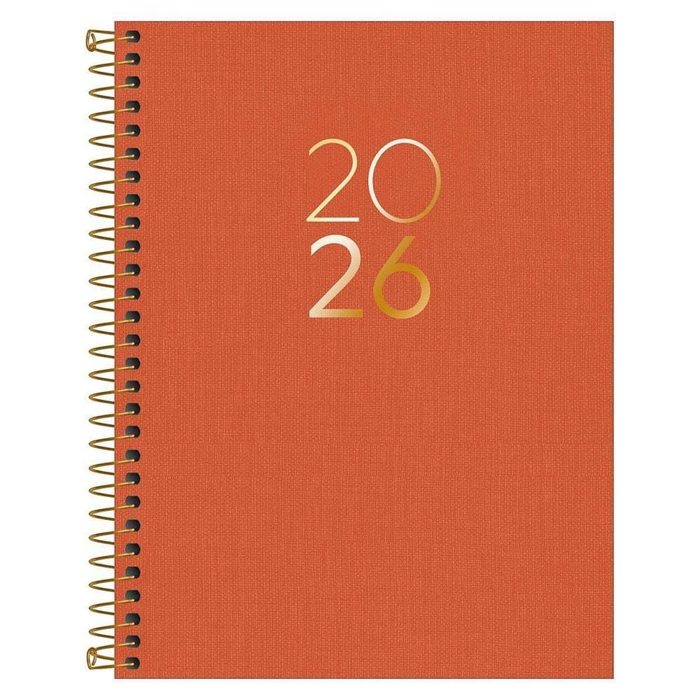 Agenda Diária 2026 Executiva Espiral M7 Lume Laranja Tilibra