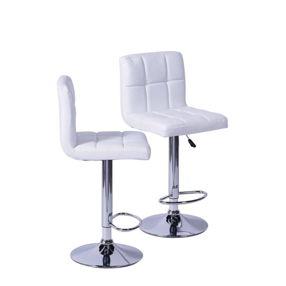 kit 2 Banquetas Confort com Base em Aço Branco