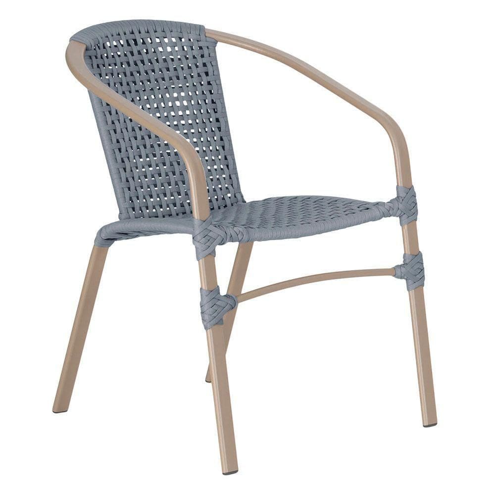 01 Cadeira Floripa Aluminio Pintura Fendi Trama Prata