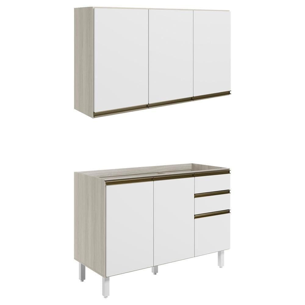 Armario Aereo Balcao Pia 120 Cm Mdf Kali Bianco.