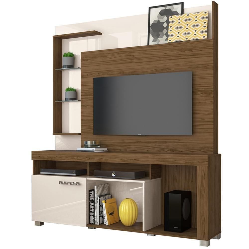 Estante Home 50 Pol 1 Porta 160 Cm Icaro le Off White Madetec