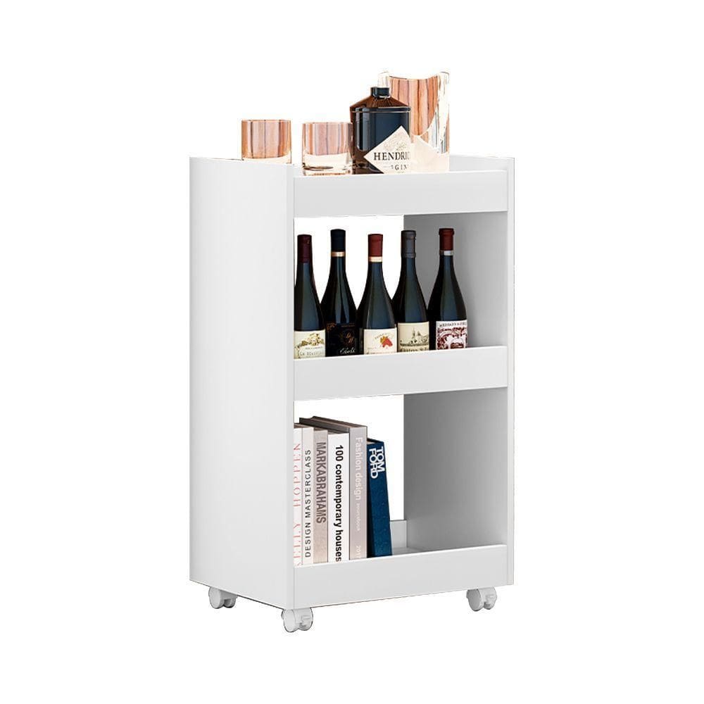 Balcão Para Organizar Multiuso Modelo Jade Para Casa Branco