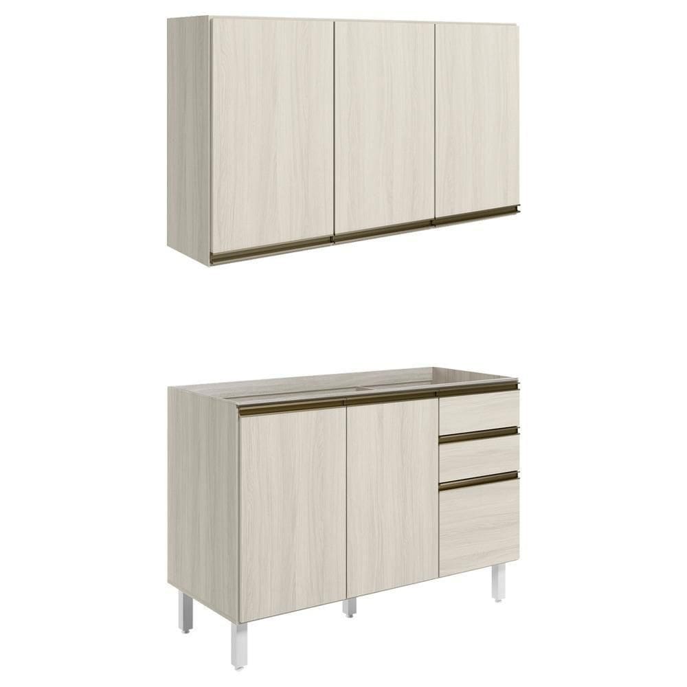 Armario Aereo Balcao Pia 120 Cm Mdf Kali Bianco
