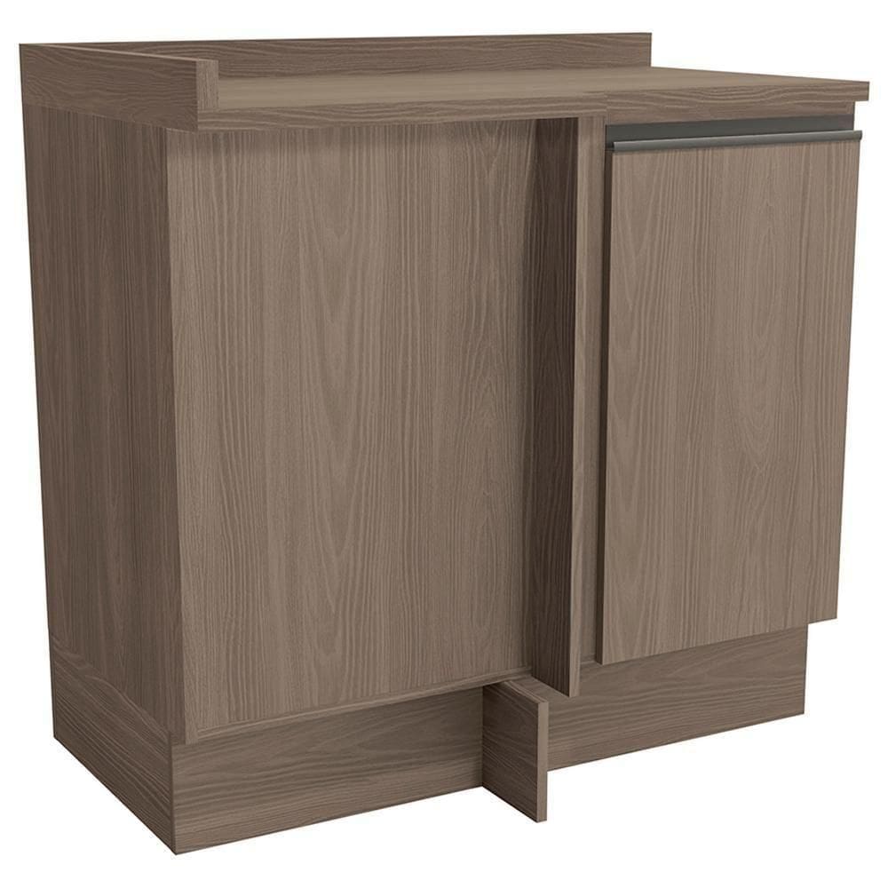 Balcao Canto Reto Com Tampo 1p 98 Cm Maxxi Nogal Kappesberg