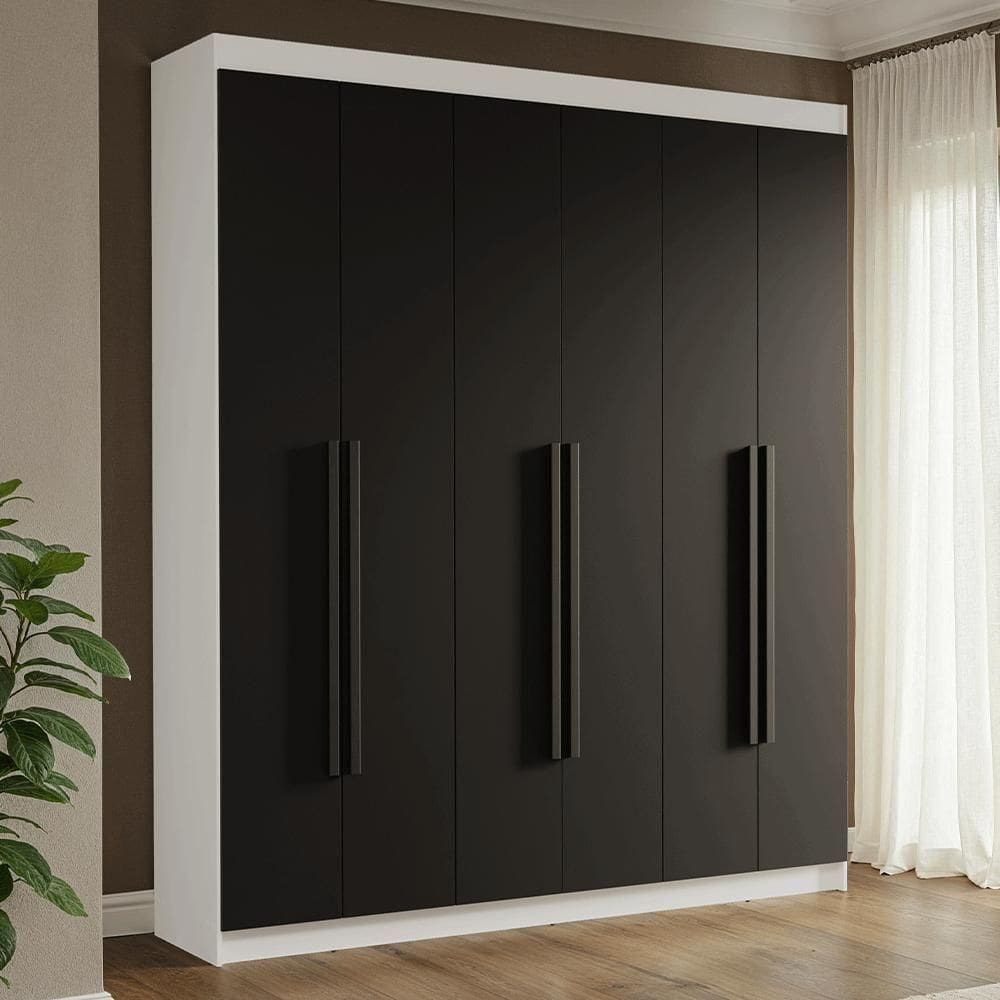 Guarda-roupa Casal 6 Portas Batentes Venus Madesa