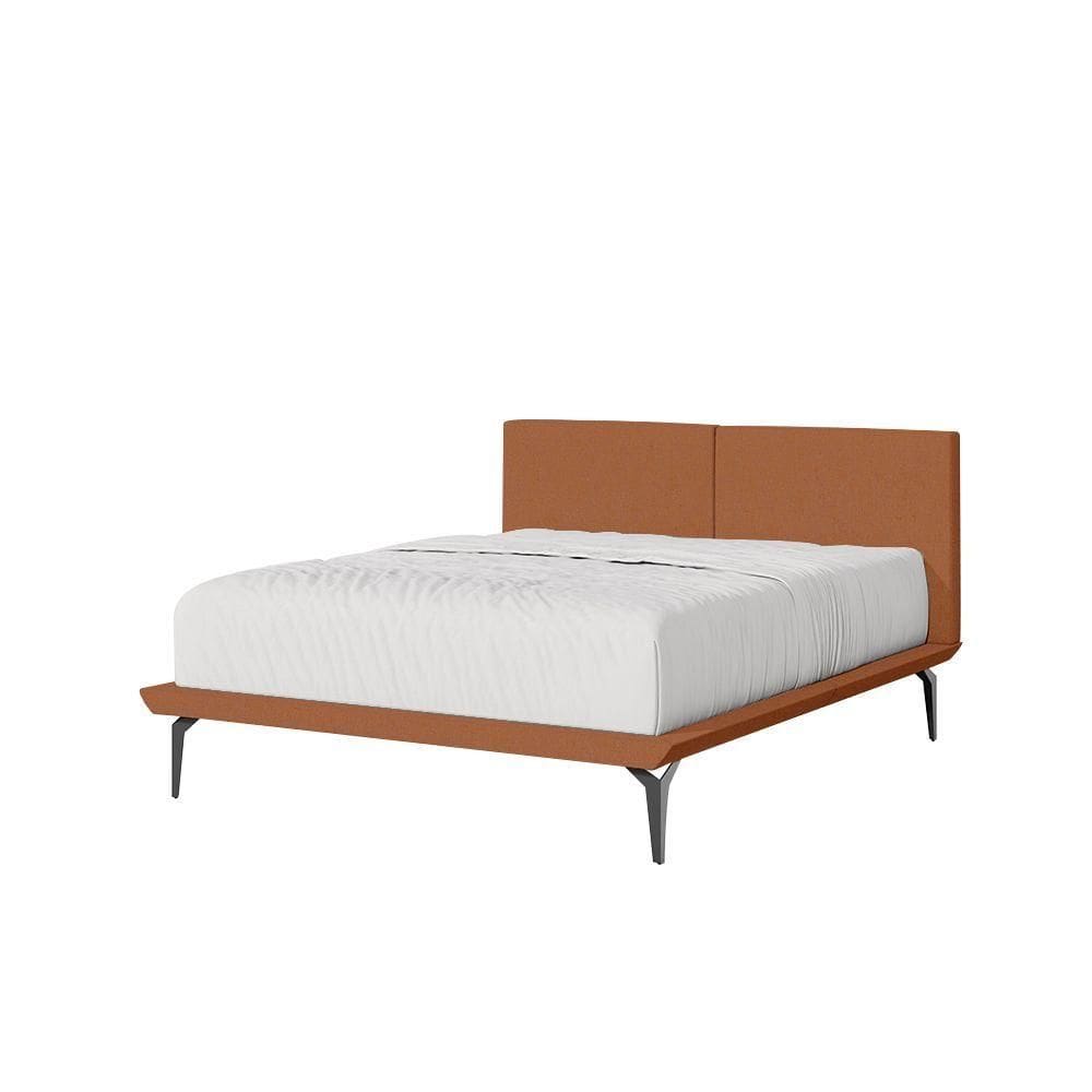 Base Box Cama Japonesa Toquio Queen Com Cabeceira Almofada Linho Telha