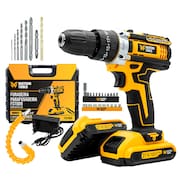 Parafusadeira Furadeira de Impacto 3/8” 21V e 33 Acessórios com Maleta FASTERR - FST009