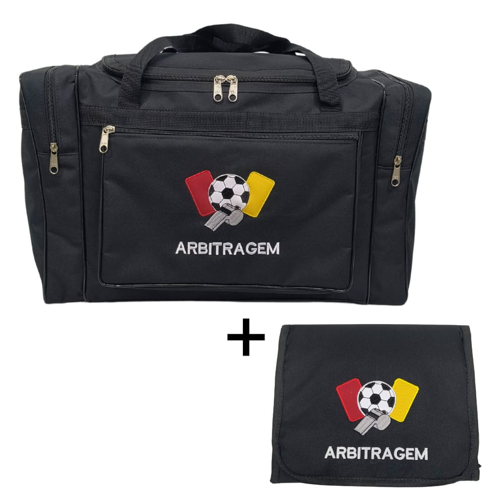 Kit Bolsa Mala de Arbitragem Personalizada M e Porta Documentos