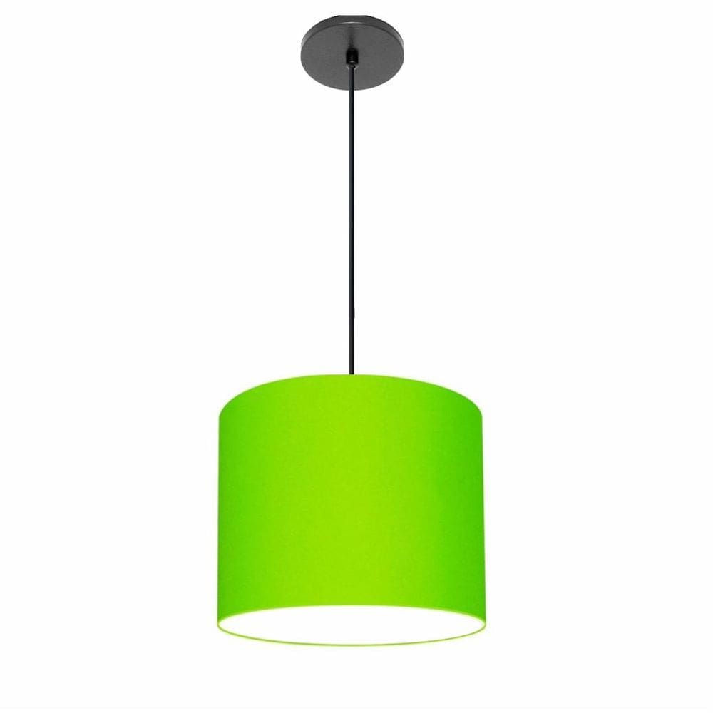 Lustre Luminária Pendente Vivare Free Lux PE-4107PR Cúpula em Tecido 25x20cm