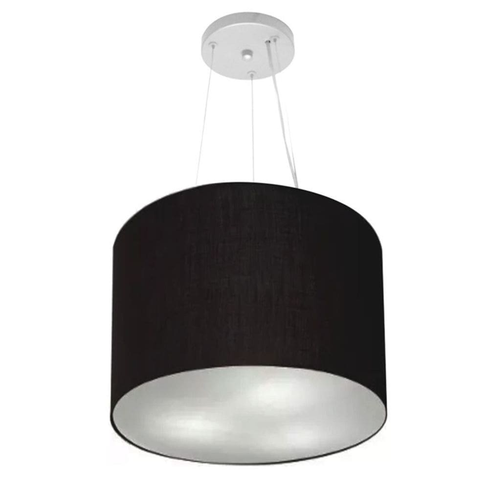 Lustre Luminária Pendente Cupula em Tecido MD-39801 - Bivolt - Para 3-Lâmpadas E27 - Lustres Vivare