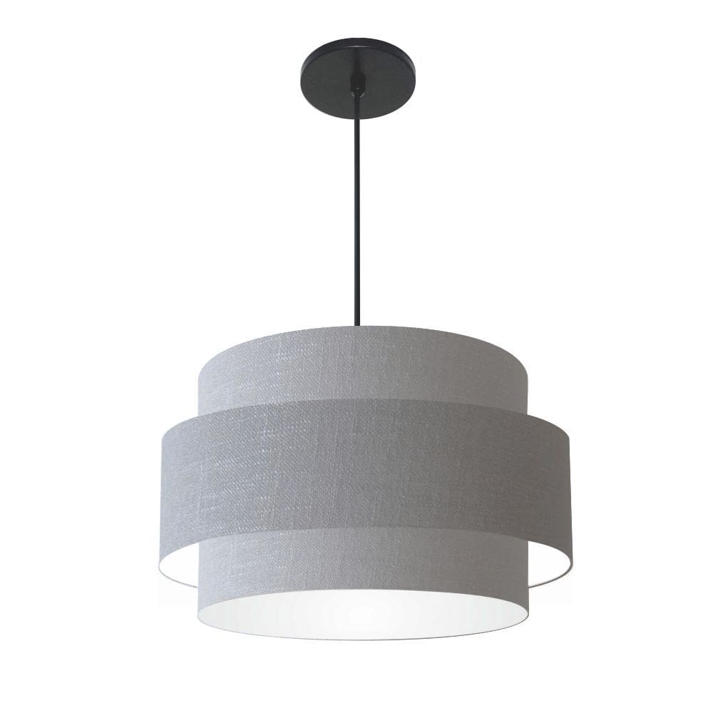 Lustre Para Sala de Jantar Vivare Md-4396 Cúpula em Tecido 60cm