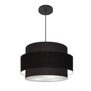 Lustre Para Sala de Jantar Vivare Md-4394 Cúpula em Tecido 50cm