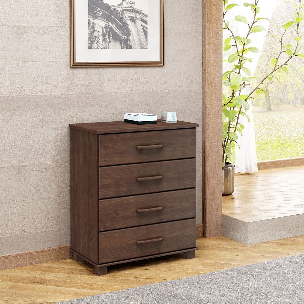 Cômoda 4 Gavetas Linha Ouro Madeira Maciça 2250WN Café Finestra