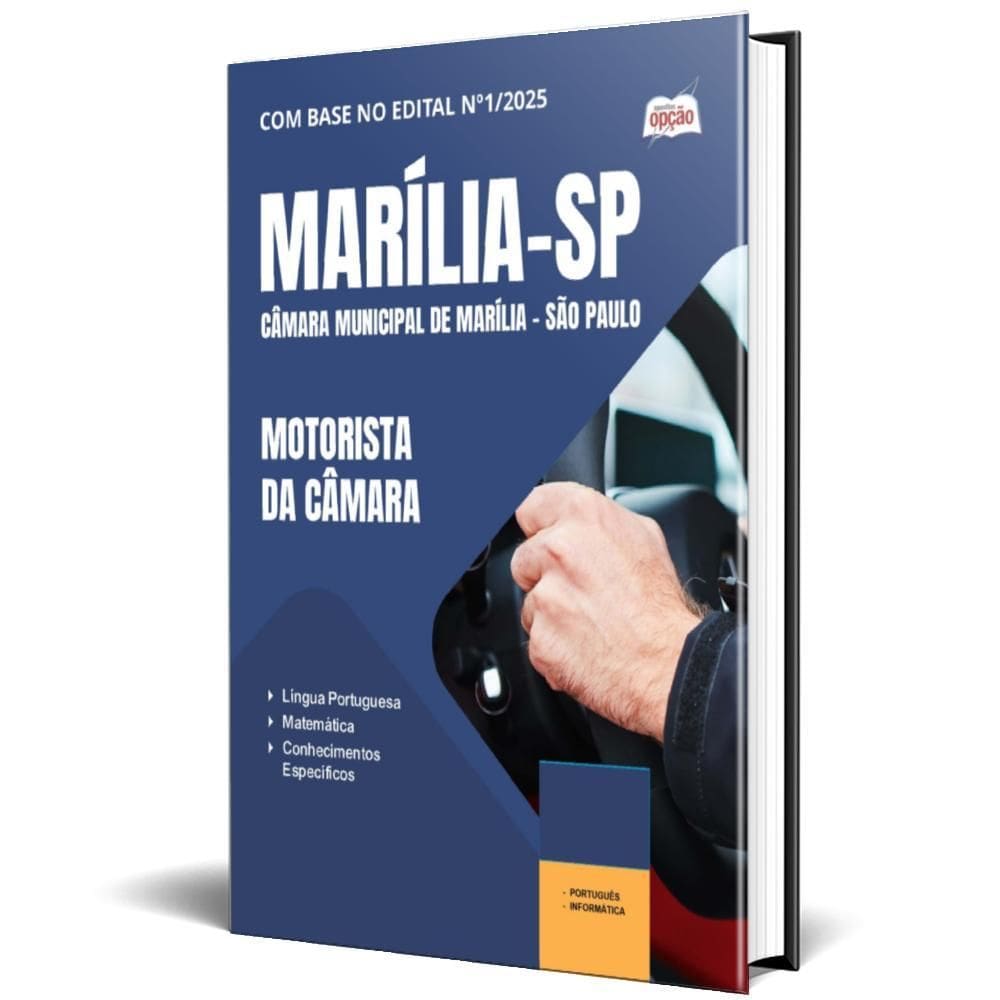 Apostila Câmara De Marília Sp 2025 Motorista Da Câmara